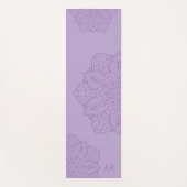 Lavender Purple Decorative Mandala With Initials ヨガマット (正面)