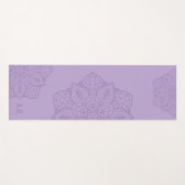 Lavender Purple Decorative Mandala With Initials ヨガマット (正面(横))
