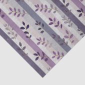 Lavender Purple Floral Botanical Stripes Birthday  薄葉紙 (詳細)