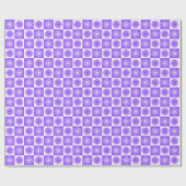Lavender Purple Floral Pattern ラッピングペーパー (フラット)