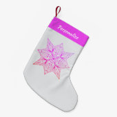 Lavender Purple Mandala Personalized Christmas スモールクリスマスストッキング (正面 (吊り時))