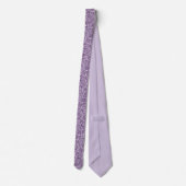 Lavender Purple Ornate Floral Scroll ネクタイ (裏面)