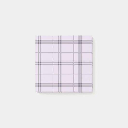 Lavender Purple Plaid Pattern Check Print Tartan ポストイット (正面)