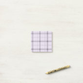 Lavender Purple Plaid Pattern Check Print Tartan ポストイット (デスク上)
