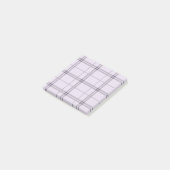 Lavender Purple Plaid Pattern Check Print Tartan ポストイット (アングル)