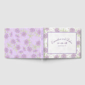 Lavender Purple Rose Wedding ゲストブック (全面)