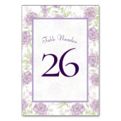 Lavender Purple Rose Wedding テーブルナンバー (正面)