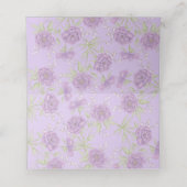 Lavender Purple Rose Wedding プレイスカード (内部開封)