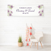 Lavender Purple Rose Wedding 横断幕 (インサイチュ)