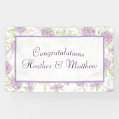 Lavender Purple Rose Wedding 横断幕 (横)