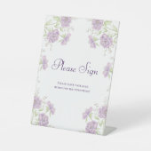 Lavender Purple Rose Wedding Guest Book Sign 台座サイン (正面)