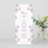 Lavender Purple Rose Wedding Menus メニュー (スタンド正面)