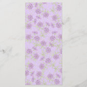 Lavender Purple Rose Wedding Menus メニュー (裏面)