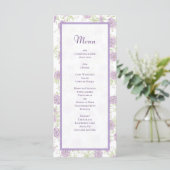 Lavender Purple Rose Wedding Menus メニュー (スタンド正面)