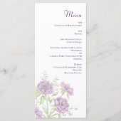 Lavender Purple Rose Wedding Menus メニュー (正面)