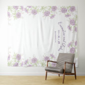 Lavender Purple Rose Wedding Photo Backdrop タペストリー (インサイチュ(横))