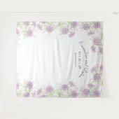 Lavender Purple Rose Wedding Photo Backdrop タペストリー (正面(横))