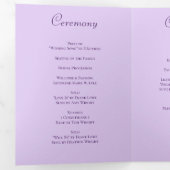 Lavender Purple Rose Wedding Programs 三つ折りプログラム (内部最初)