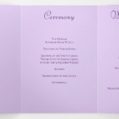 Lavender Purple Rose Wedding Programs 三つ折りプログラム (内部中)