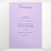 Lavender Purple Rose Wedding Programs 三つ折りプログラム (内部中)