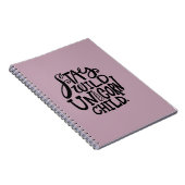 Lavender Purple Stay Wild Unicorn ノートブック (右側)
