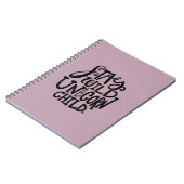 Lavender Purple Stay Wild Unicorn ノートブック (左側)