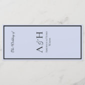 Lavender Purple Wedding Reception Dinner Menu メニュー (裏面)