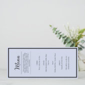 Lavender Purple Wedding Reception Dinner Menu メニュー (スタンド正面)