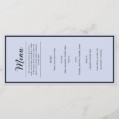 Lavender Purple Wedding Reception Dinner Menu メニュー (正面)
