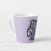 Lavender Purple Wild Unicorn カフェラテマグ (左アングル)