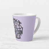 Lavender Purple Wild Unicorn カフェラテマグ (右アングル)