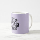 Lavender Purple Wild Unicorn コーヒーマグカップ (正面右)