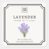 Lavender Reed Diffuser Label スクエアシール (正面)
