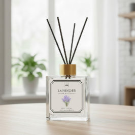 Lavender Reed Diffuser Label スクエアシール