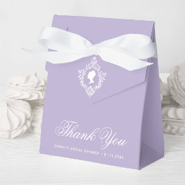 Lavender Regency Lady Crest Vintage Bridal Shower  フェイバーボックス