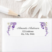 Lavender return address label ラベル (インサイチュ)