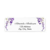 Lavender return address label ラベル (正面)