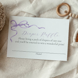 Lavender Ribbon Diaper Raffle Entry Card エンクロージャーカード