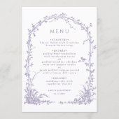Lavender Romantic Botanical Arch Garden Wedding メニュー (正面)