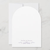  Lavender Romantic Botanical Garden Wedding Arch 招待状 (裏面)