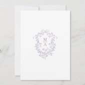 Lavender Romantic French Floral Wedding  招待状 (裏面)