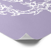 Lavender Romantic French Frame Wedding Welcome ポスター (角)