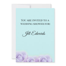 Lavender Rose Bridal Shower Invitation