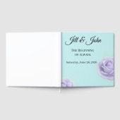 Lavender Rose Wedding Guest Book ゲストブック (全面)