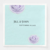 Lavender Rose Wedding Napkins (正面)