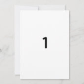 Lavender Rose Wedding Table Numbers 招待状 (裏面)