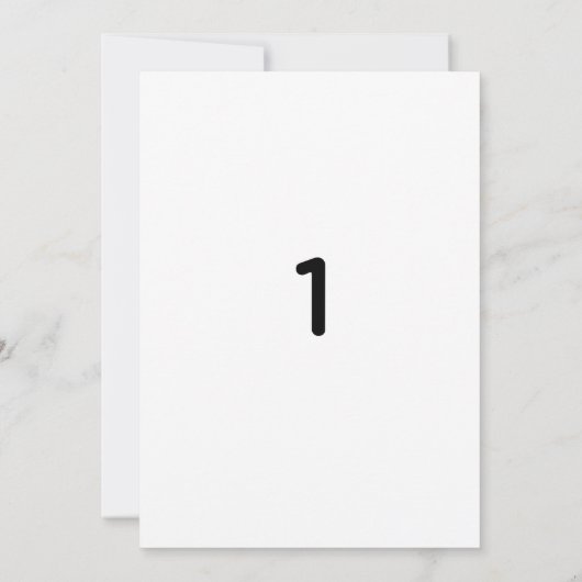 Lavender Rose Wedding Table Numbers 招待状 (裏面)