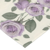 Lavender Roses With Silver And Green Leaves  テーブルクロス (アングル)