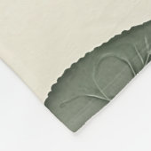 Lavender Roses With Silver And Green Leaves  フリースブランケット (角)