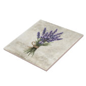 Lavender Rustic Floral Faux Ceramic Tile タイル (側面)